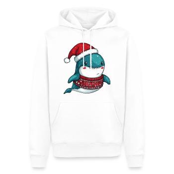 Wal Weihnachten - Männer Premium Bio Hoodie - Weiß - Vorne - Nico (187cm)