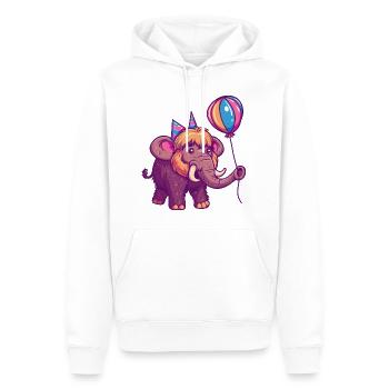 Bande dessinée d’anniversaire mammouth - Sweat à capuche Premium bio Homme - blanc - Devant - Nico (187cm)
