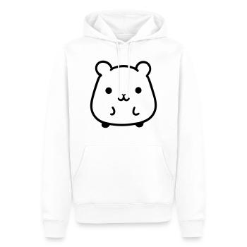 Hamster - Männer Premium Bio Hoodie - Weiß - Vorne - Nico (187cm)