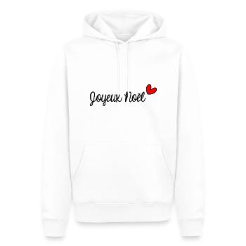 WEIHNACHTEN. FROHE WEIHNACHTEN. FROHE WEIHNACHTEN. WEIHNACHTSMANN - Männer Premium Bio Hoodie - Weiß - Vorne - Nico (187cm)