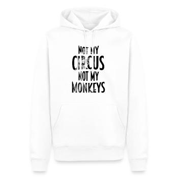 Not my Circus is not my monkey - Men’s Premium Organic Hoodie - white - Front - Nico (187cm)