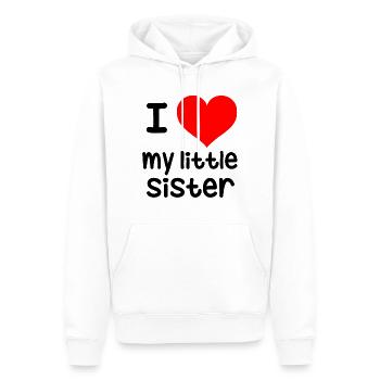 I love my little Sister - Männer Premium Bio Hoodie - Weiß - Vorne - Nico (187cm)