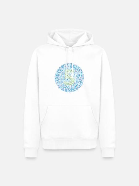Number 5 Ishihara Test Circle - Men’s Premium Organic Hoodie - white