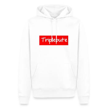 Triplepute - Sweat à capuche Premium bio Homme - blanc - Devant - Nico (187cm)