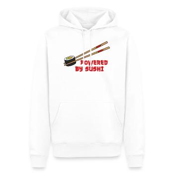 ALIMENTÉ PAR SUSHI - Sweat à capuche Premium bio Homme - blanc - Devant - Nico (187cm)