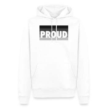 proud straight straight hetero pride flag love - Men’s Premium Organic Hoodie - white - Front - Nico (187cm)