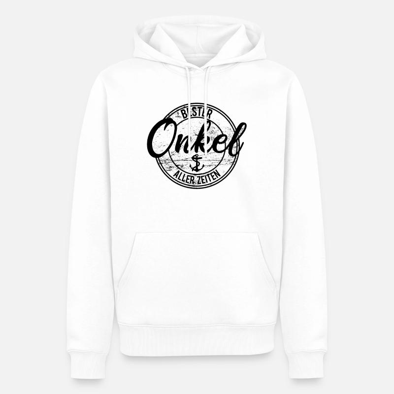 Meilleur oncle de tous les temps - Sweat à capuche Premium bio Homme - blanc