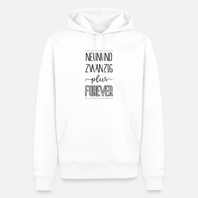 29 plus forever Geburtstag Geschenk Ü30 - Männer Premium Bio Hoodie - Weiß