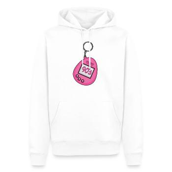 Vintage - Back to the 90's - Men’s Premium Organic Hoodie - white - Front - Nico (187cm)