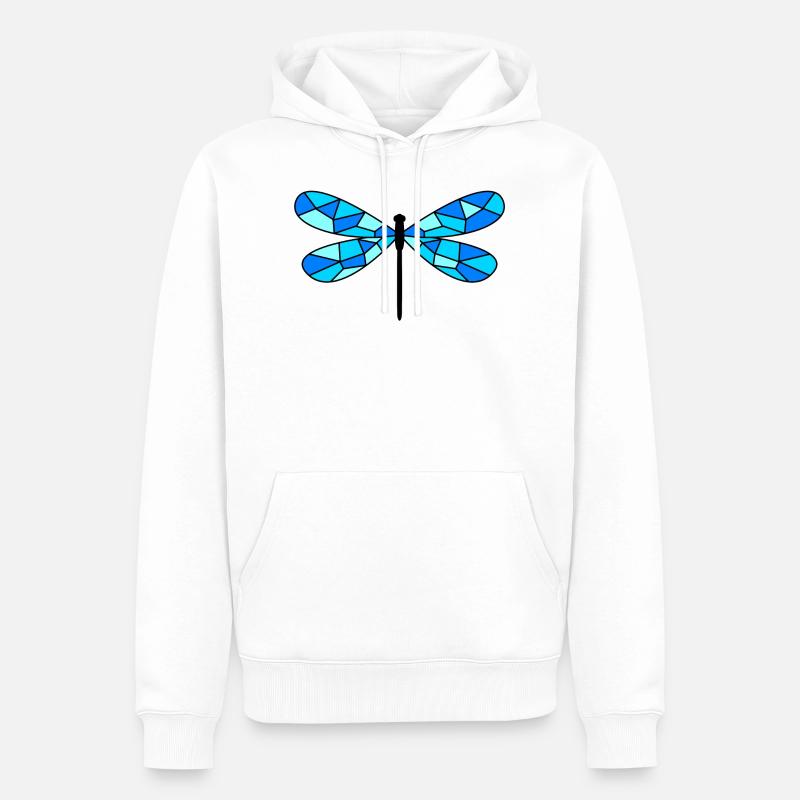 La libellule - Sweat à capuche Premium bio Homme - blanc
