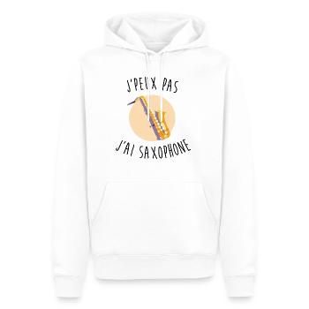 I can't have saxophone - Men’s Premium Organic Hoodie - white - Front - Nico (187cm)