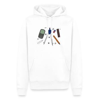 Mathelehrer - Männer Premium Bio Hoodie - Weiß - Vorne - Nico (187cm)