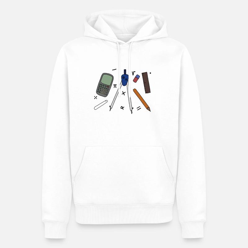 Prof de maths - Sweat à capuche Premium bio Homme - blanc