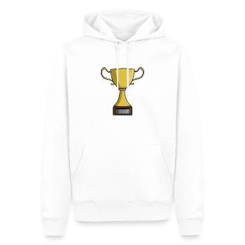 Illustration du trophée - Sweat à capuche Premium bio Homme - blanc - Devant - Nico (187cm)