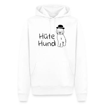 Hütehund schwarz/weiß - Männer Premium Bio Hoodie - Weiß - Vorne - Nico (187cm)