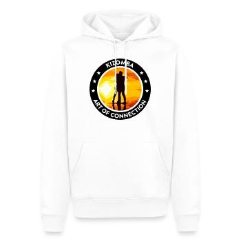 Kizomba - Die Kunst der Verbindung - Männer Premium Bio Hoodie - Weiß - Vorne - Nico (187cm)