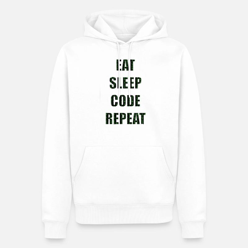 Programmeurs Programmation Code - Sweat à capuche Premium bio Homme - blanc