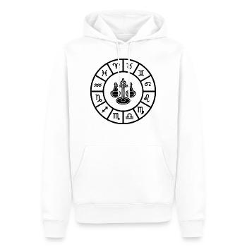 Waage Sternzeichen Kreis Minimal - Männer Premium Bio Hoodie - Weiß - Vorne - Nico (187cm)