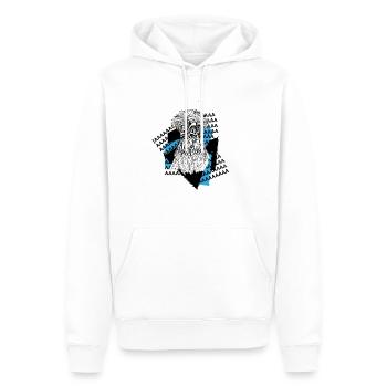 JAAAAAAAAA!!! - Männer Premium Bio Hoodie - Weiß - Vorne - Nico (187cm)