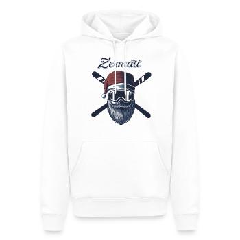 Zermatt Ski Sknowboard - Männer Premium Bio Hoodie - Weiß - Vorne - Nico (187cm)