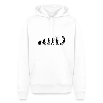 basketball Evolution - Basketball players dunking - Men’s Premium Organic Hoodie - white - Front - Nico (187cm)