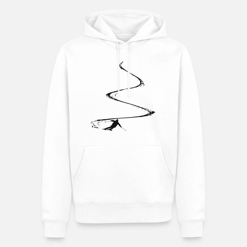 Planches à ski - - Sweat à capuche Premium bio Homme - blanc