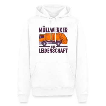 Müllmann Müllabfuhr Müllwerker Lustige Sprüche - Männer Premium Bio Hoodie - Weiß - Vorne - Nico (187cm)