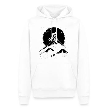 Mountainbiking Radfahrer - Männer Premium Bio Hoodie - Weiß - Vorne - Nico (187cm)