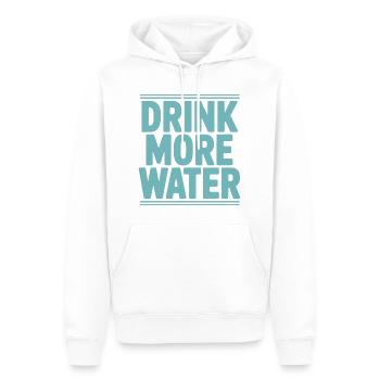 Trink mehr Wasser Gesundheitscoach Lustige Hydration - Männer Premium Bio Hoodie - Weiß - Vorne - Nico (187cm)