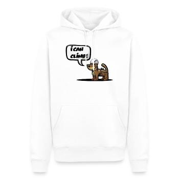 ICH KANN KLETTERN! - Männer Premium Bio Hoodie - Weiß - Vorne - Nico (187cm)