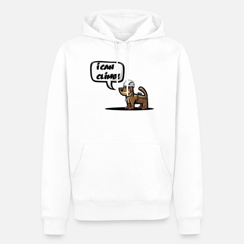 JE PEUX GRIMPER ! - Sweat à capuche Premium bio Homme - blanc