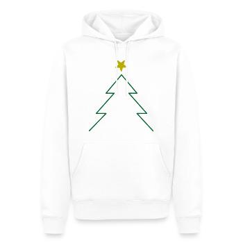 Weihnachtsbaum mit Stern - Schlichter Tannenbaum - Männer Premium Bio Hoodie - Weiß - Vorne - Nico (187cm)