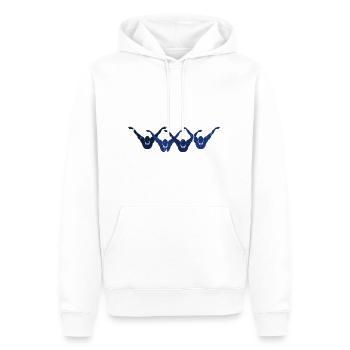 Butterfly Swimming Silhouette Swimmer - Men’s Premium Organic Hoodie - white - Front - Nico (187cm)