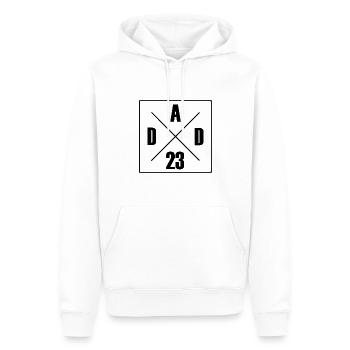 dad 23 Vatertag Geschenkidee - Männer Premium Bio Hoodie - Weiß - Vorne - Nico (187cm)