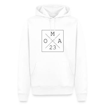 Oma 23 2023 Geschenkidee - Männer Premium Bio Hoodie - Weiß - Vorne - Nico (187cm)