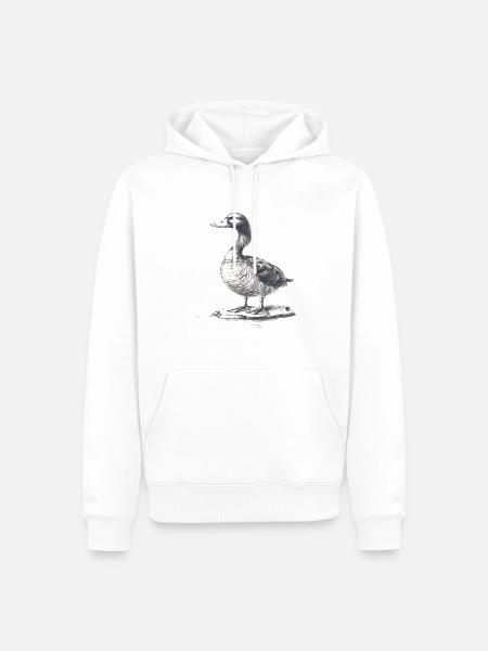 Ente - Männer Premium Bio Hoodie - Weiß