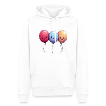 Ballons für Kinder - Männer Premium Bio Hoodie - Weiß - Vorne - Nico (187cm)