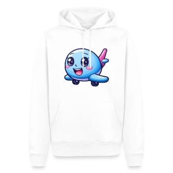 Niedliches Flugzeug - Männer Premium Bio Hoodie - Weiß - Vorne - Nico (187cm)