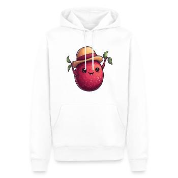 Granatapfel - Männer Premium Bio Hoodie - Weiß - Vorne - Nico (187cm)