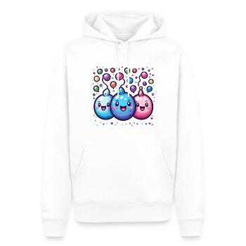 Fasnachtsfreude mit Konfetti - Männer Premium Bio Hoodie - Weiß - Vorne - Nico (187cm)