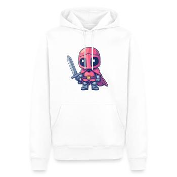 Tapferer Ritter im Comicstil für Kinder - Männer Premium Bio Hoodie - Weiß - Vorne - Nico (187cm)