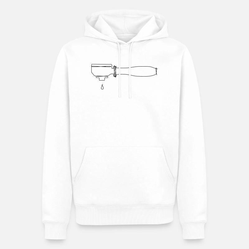 Siebträger - Männer Premium Bio Hoodie - Weiß