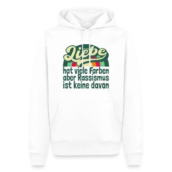 Liebe hat viele Farben Anti Rassismus - Männer Premium Bio Hoodie - Weiß - Vorne - Nico (187cm)