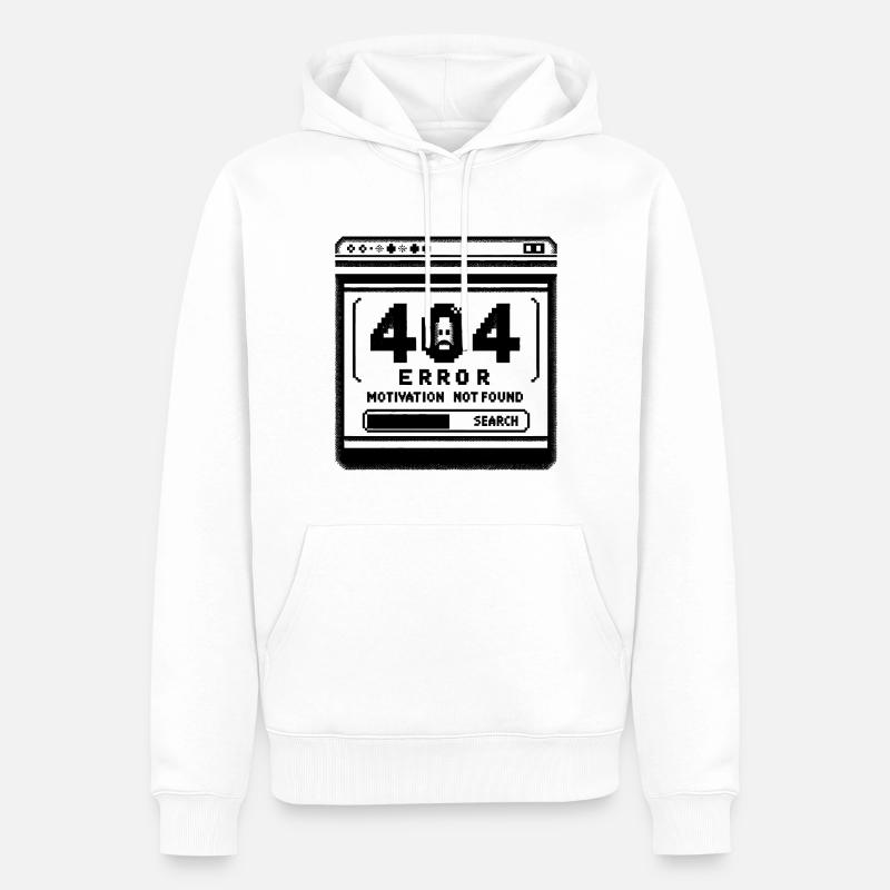 404 error - Männer Premium Bio Hoodie - Weiß