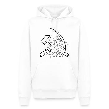 UdSSR - Männer Premium Bio Hoodie - Weiß - Vorne - Nico (187cm)