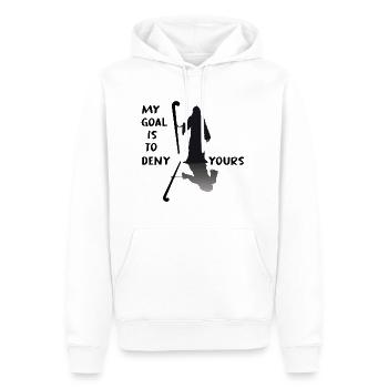 feldhockey hockey hockey hockey-défense - Sweat à capuche Premium bio Homme - blanc - Devant - Nico (187cm)