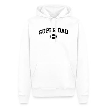 Super Papa Schnurrbart - Männer Premium Bio Hoodie - Weiß - Vorne - Nico (187cm)