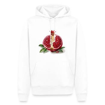 Pomegranate - Men’s Premium Organic Hoodie - white - Front - Nico (187cm)