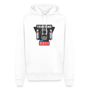 Trust me I´m a Barber - Männer Premium Bio Hoodie - Weiß - Vorne - Nico (187cm)