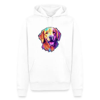 Golden Retriever - Männer Premium Bio Hoodie - Weiß - Vorne - Nico (187cm)
